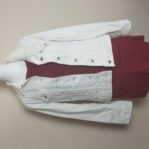 Levi Strauss & Co White Jean Jacket Size Medium